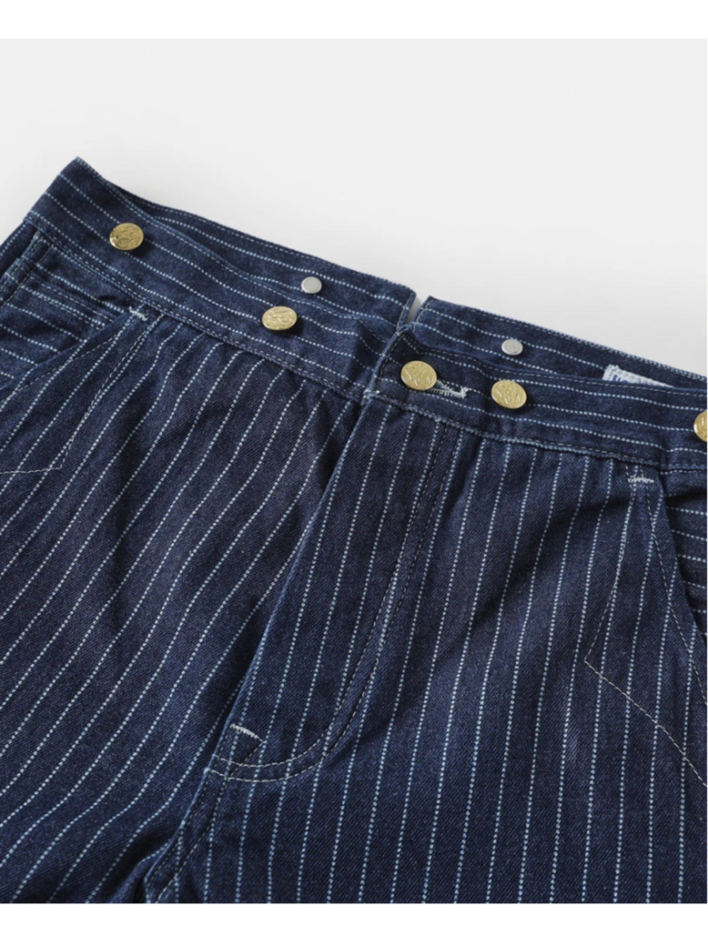 Non Stock W30 1920s Overall Wabash Railway Indigo Denim Work Pants 100%Cotton M - Picture 8 of 9